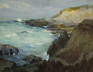 Rocky Coastline Artwork by Jean Mannheim