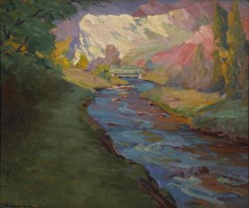 Turquoise Creek Artwork by Jean Mannheim