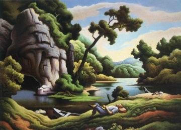 Cave Spring Artwork by Thomas Hart Benton