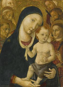 The Madonna And Child With Six Saints Artwork by Matteo di Giovanni