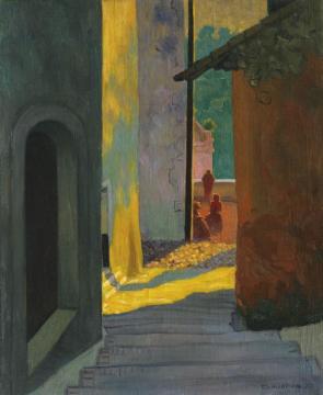 Vieille Rue De Cagnes, Soleil Couchant, 1920 Artwork by Felix Vallotton