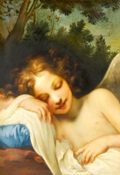 Sleeping Cupid Artwork by Rodolfo Paoletti