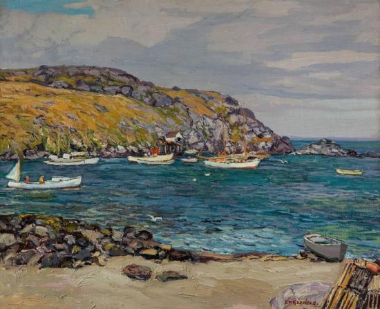 Monhegan Fishing Boats Artwork by Edward Willis Redfield