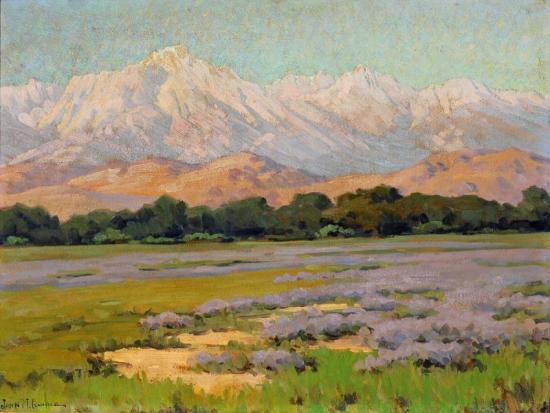 High Sierras From Lone Pine Artwork by John Marshall Gamble