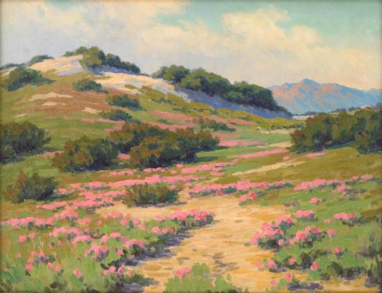 Spring Afternoon, The Desert Near Indio (sand Verbena) Artwork by John Marshall Gamble