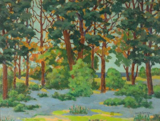 Wildflowers In A Grove Artwork by John Marshall Gamble