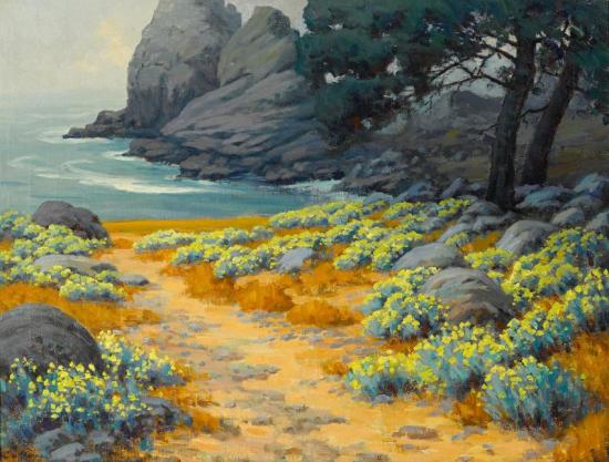 Yellow Wild Buckwheat At Point Lobos Artwork by John Marshall Gamble