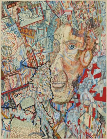 Figurative Composition Artwork by Pavel Filonov