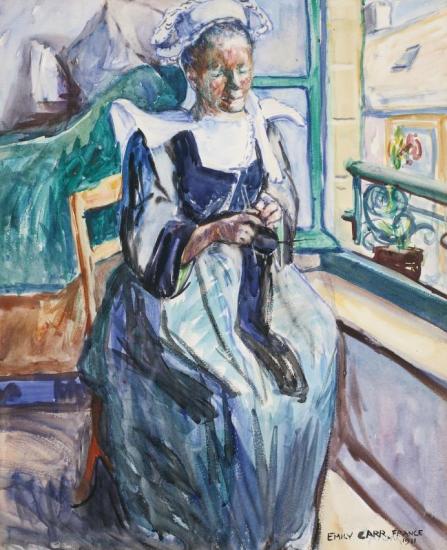 Woman Knitting,repose Artwork by Emily Carr