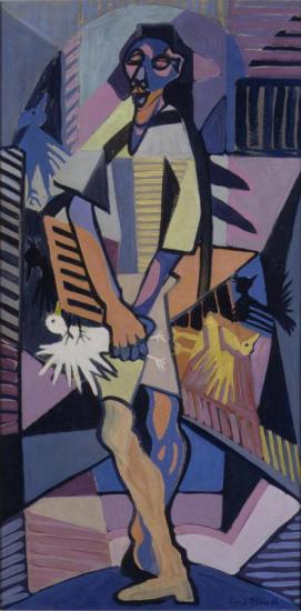 Personnage Et Oiseaux Artwork by Emil Filla