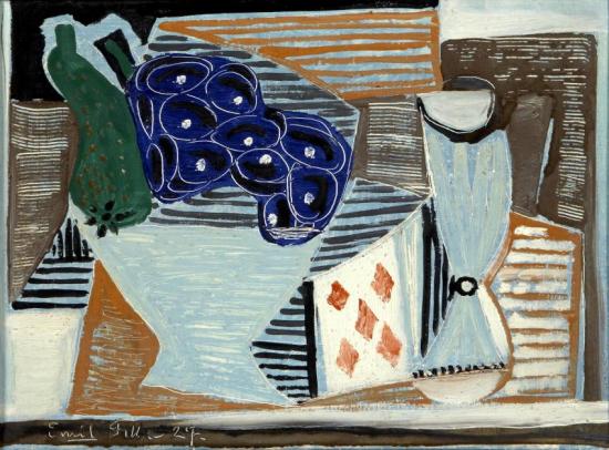 Still Life With A Playing Card, 1927 Artwork by Emil Filla