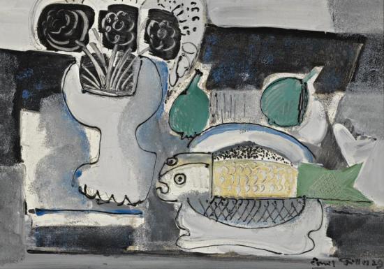 Still Life With Fish Artwork by Emil Filla