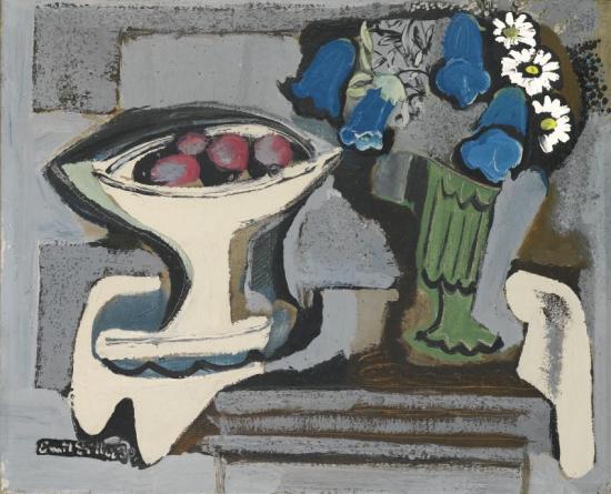 Still Life With Fruit And Flowers Artwork by Emil Filla