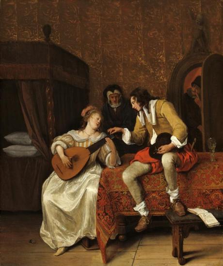 Ascagnes And Lucelle, The Music Lesson, 1667 Artwork by Jan Steen
