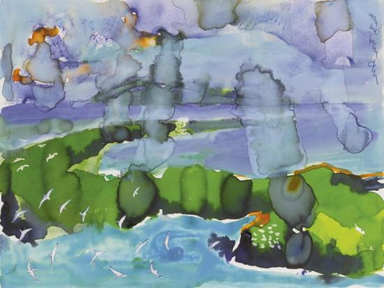 Flight Of The Egrets Artwork by Romare Bearden