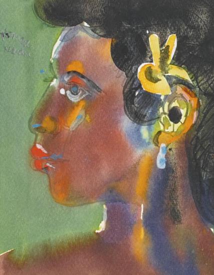 Jacquline Artwork by Romare Bearden