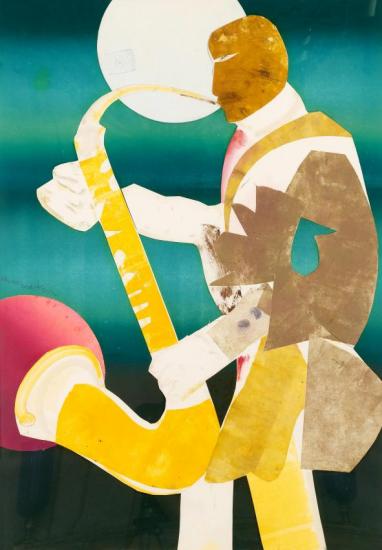 Solo Flight Artwork by Romare Bearden