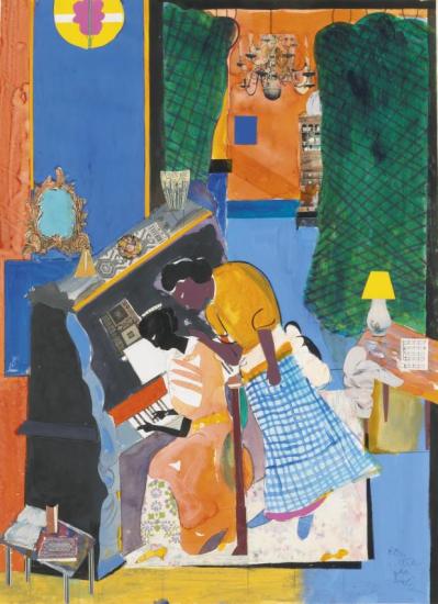 The Piano Lesson Artwork by Romare Bearden