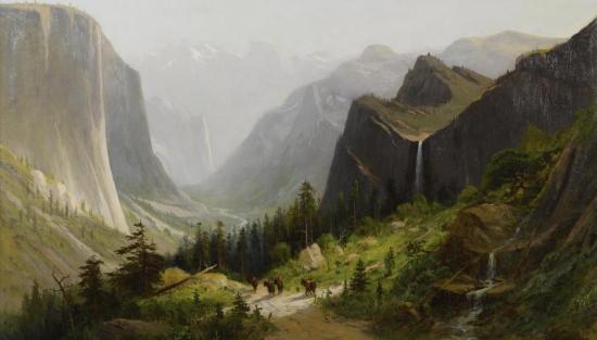 Yosemite Valley, California From Artist's Point Artwork by Frederick Ferdinand Schafer