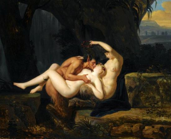 Satyrs Cavorting Artwork by Nicolas-andré Monsiau