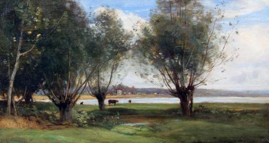 On The Water's Edge Artwork by Eugene-Antoine-Samuel Lavielle