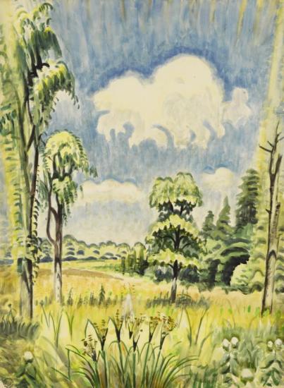August Cloud Artwork by Charles Burchfield