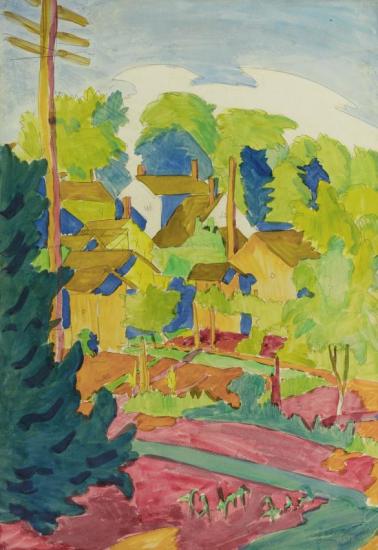 Backyards Artwork by Charles Burchfield