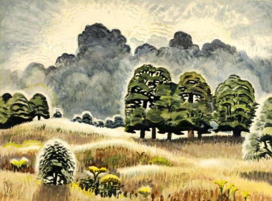 Lightning At Twilight Artwork by Charles Burchfield