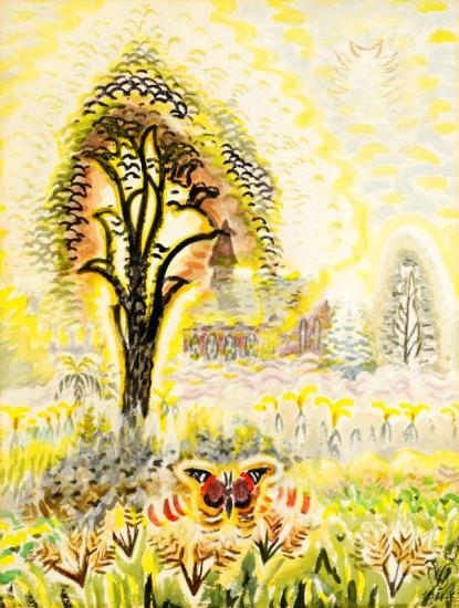 The Red Admiral (butterfly) Artwork by Charles Burchfield
