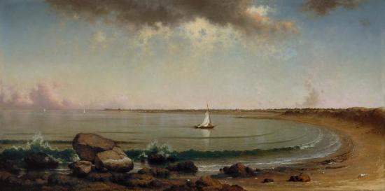 Shore Scene, Point Judith, 1863 Artwork by Martin Johnson Heade