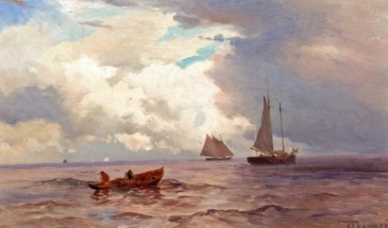 Ships Off A Coast Artwork by Mauritz F. H. De Haas