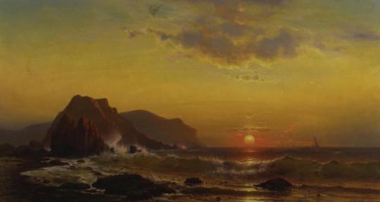 Sunset Over The Waves Artwork by Mauritz F. H. De Haas