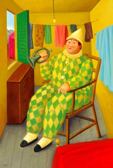 Clown In His Trailer, 2007 Artwork by Fernando Botero