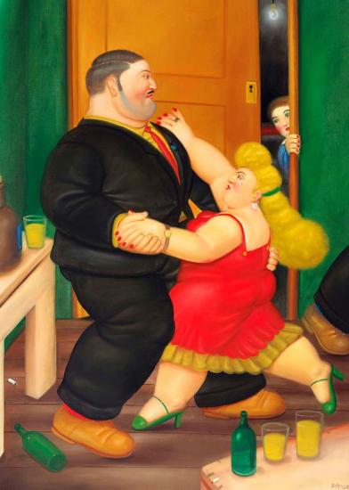Dancing Couple Artwork by Fernando Botero