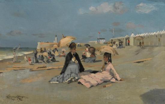 Ladies On The Beach Artwork by Louise Abbema
