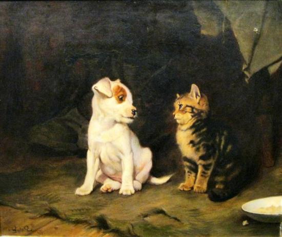 Darby And Joan Artwork by Charles Burton Barber