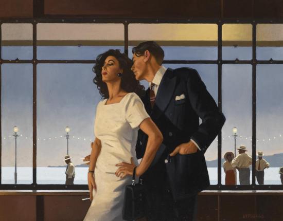 The Man In A Navy Blue Suit Artwork by Jack Vettriano