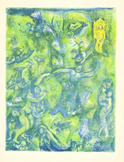 Abdullah Discovered Before Him... Artwork by Marc Chagall