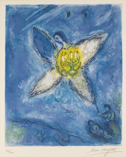 Angel With A Candlestick Artwork by Marc Chagall