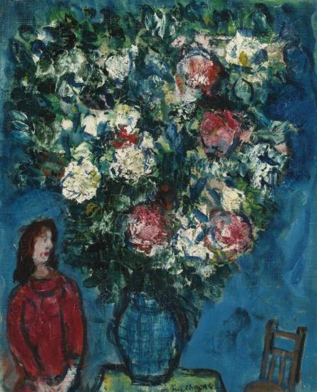 Bella Au Bouquet Artwork by Marc Chagall