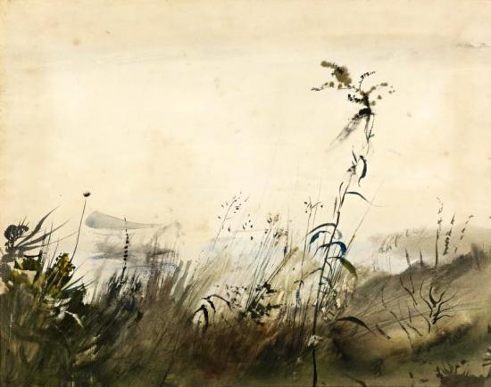 A River Fog Artwork by Andrew Wyeth