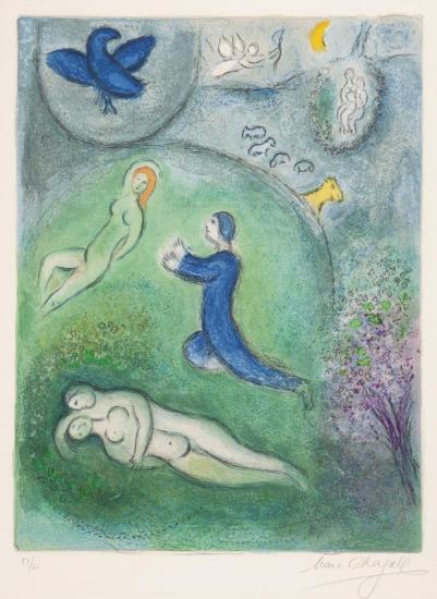 Daphnis And Lycenion Artwork by Marc Chagall