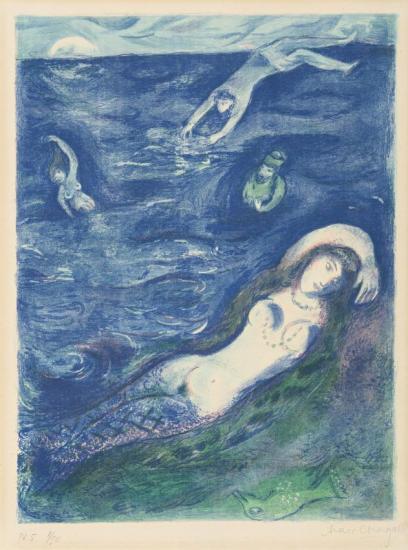 Four Tales From The Arabian Nights - So I Came Forth Of The Sea... Artwork by Marc Chagall