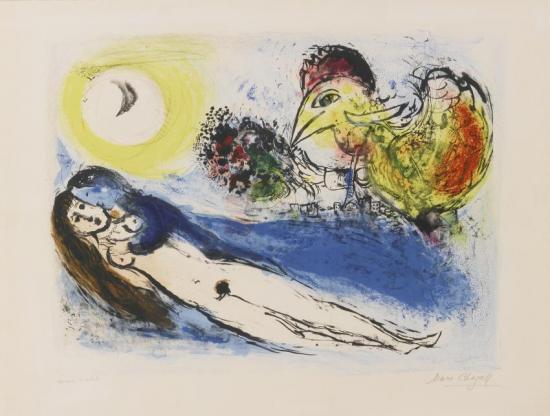 Good Morning Over Paris Artwork by Marc Chagall