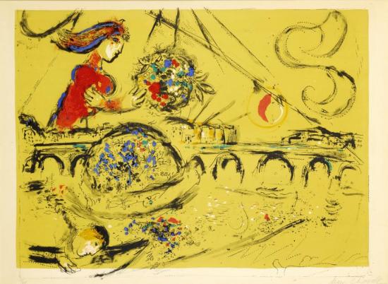 Ile Saint-louis Artwork by Marc Chagall