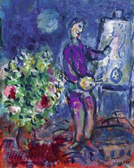 L'artiste Sur Les Toits Artwork by Marc Chagall