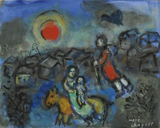 La Fuite En Egypte Artwork by Marc Chagall