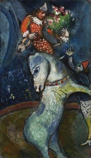 Le Cirque, Un Cheval Cabre Artwork by Marc Chagall