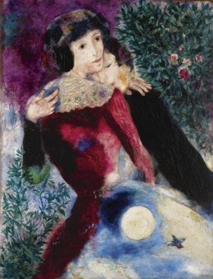 Les Amoureux Artwork by Marc Chagall