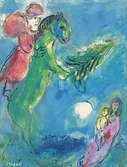 Maternite Avec Pere Noel Artwork by Marc Chagall